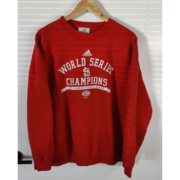 Vintage Adidas St Louis Cardinals World Series 2006 Crewneck Sweatshirt Y2K XL - Picture 1 of 6